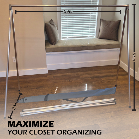 Fully Assembled Lightweight Portable Clothing Rack